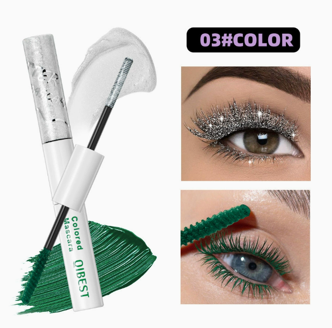 2 in 1 Dual End Mascara with Colored Shimmer and Matte Finish, Waterproof & Smudge Proof
