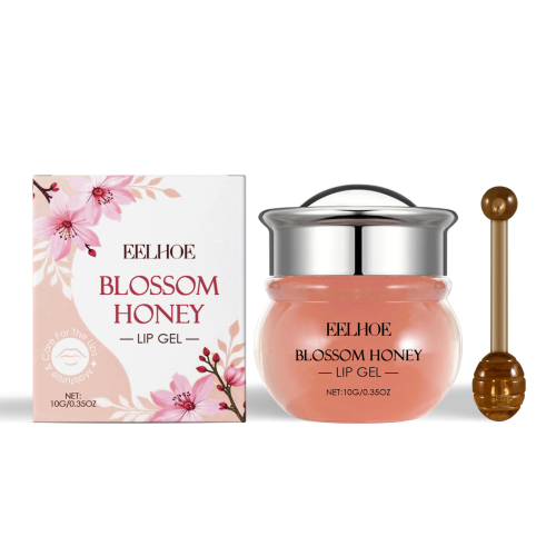 EELHOE Cherry Blossom Sleep Lip Gel, Cherry Honey Lip Balm Brightening Lip Skin Moisturizing Lip Care